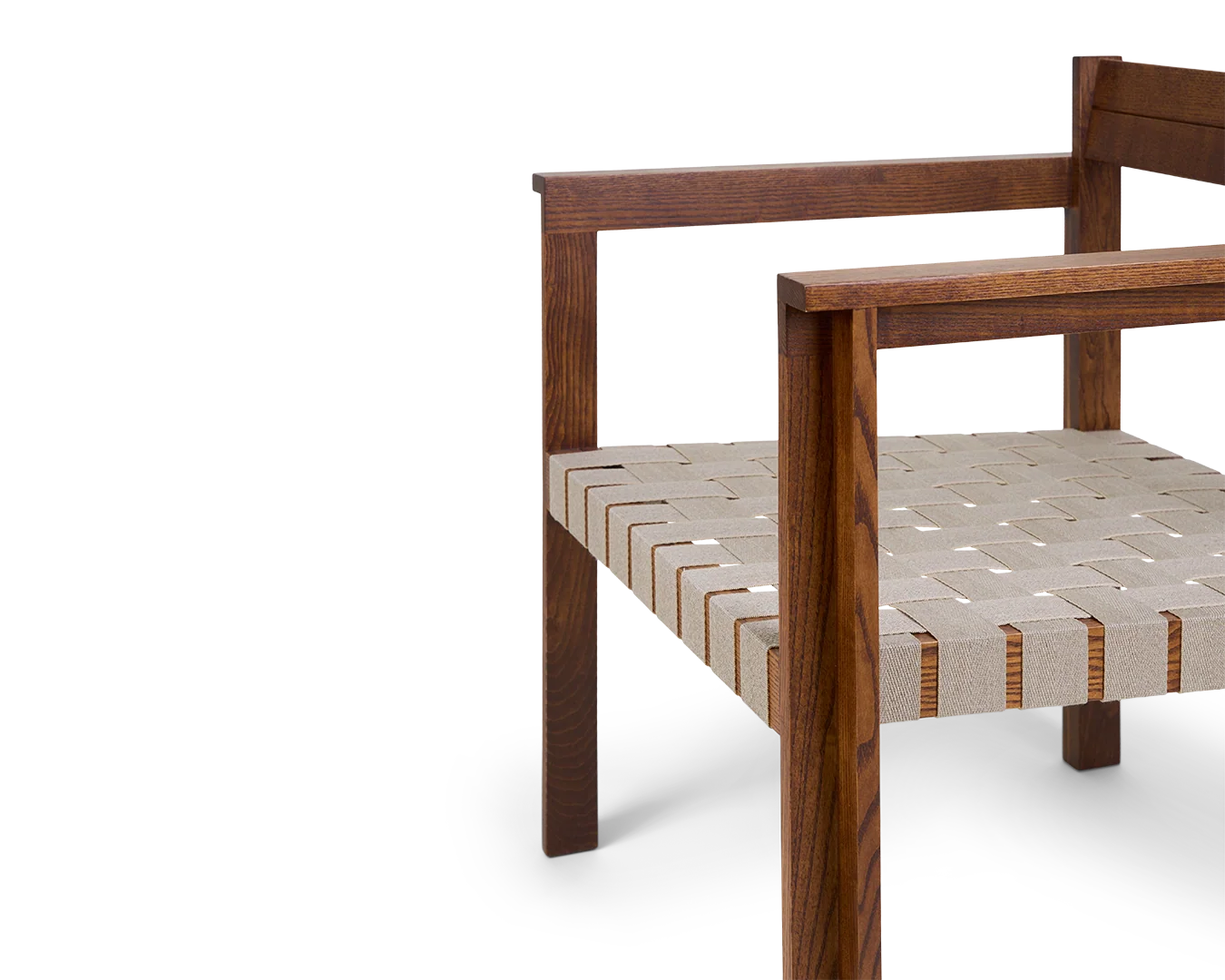 FRAMA - Symmetry Easy Chair | Honey Ash Wood / Oat Fabric