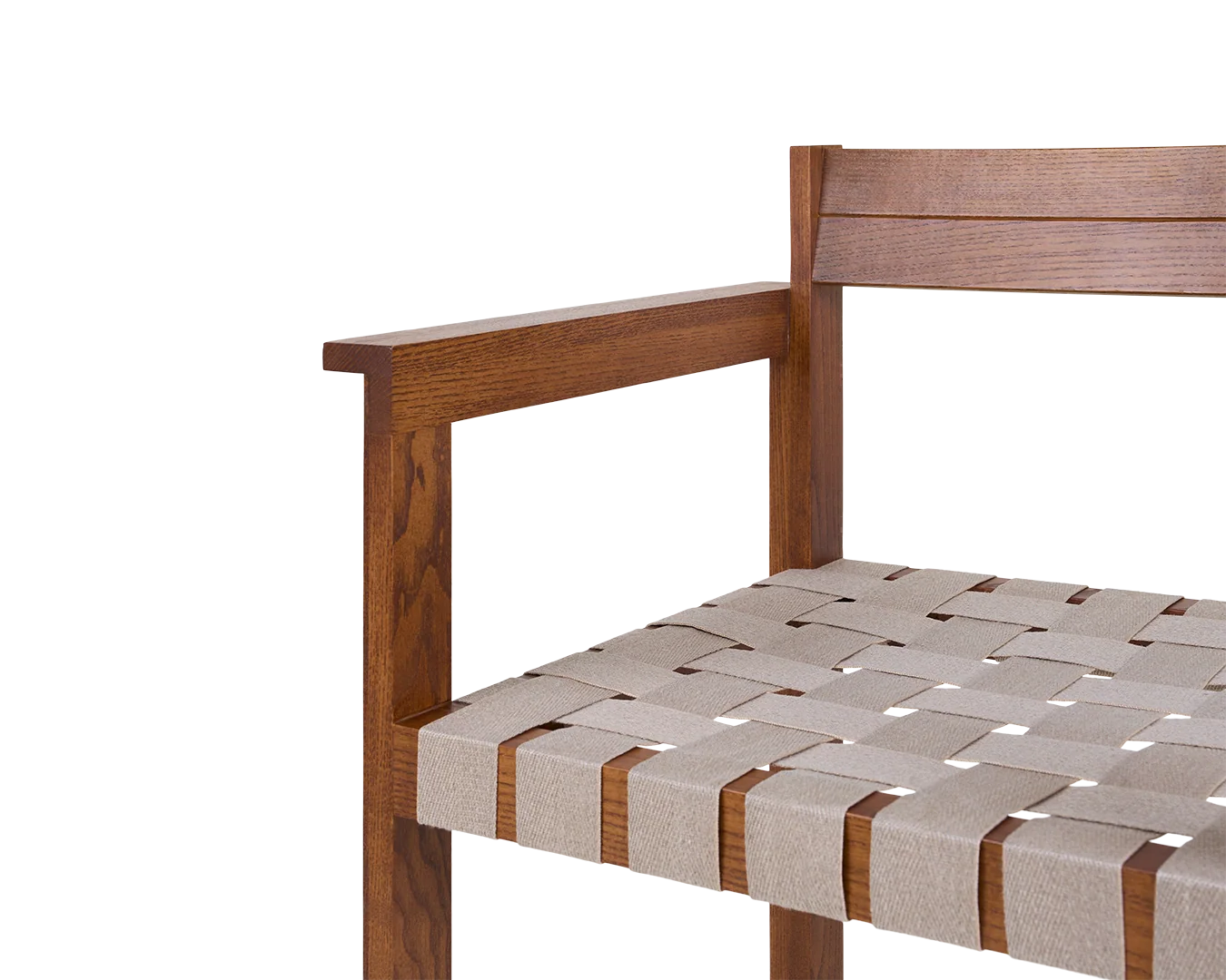 FRAMA - Symmetry Armrest Chair | Honey Ash Wood / Oat Fabric