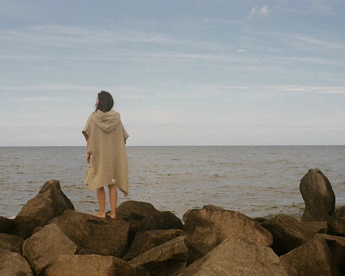 FRAMA - Light Towel Poncho | Sage Green Frama