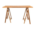 Folding Flat Trestle Table | Warm Brown Birch Frama