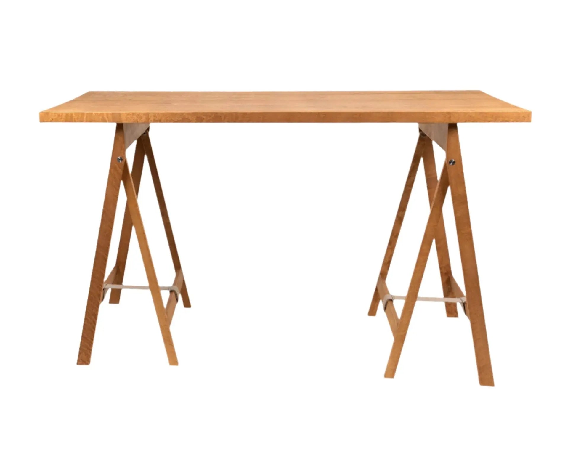 Folding Flat Trestle Table | Warm Brown Birch Frama