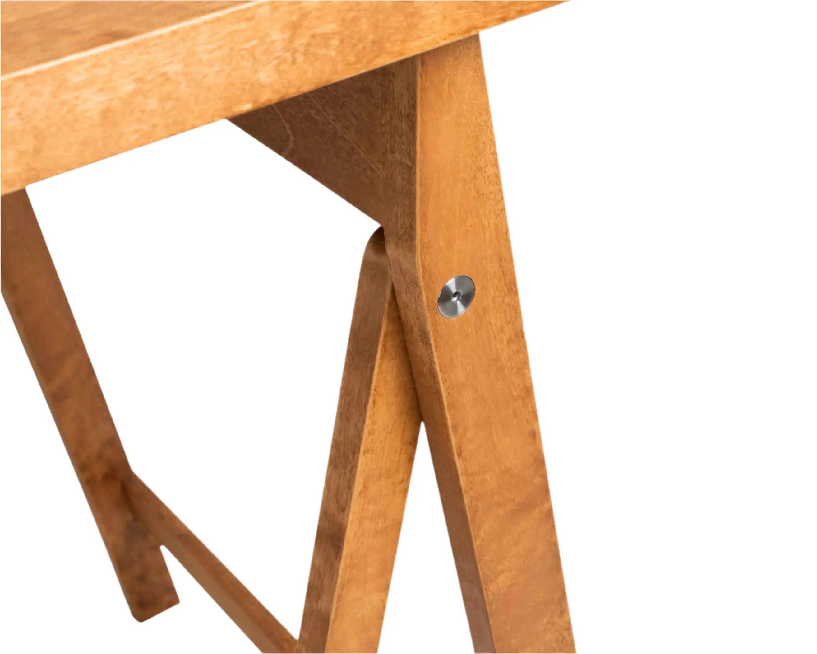 Folding Flat Trestle Table | Warm Brown Birch Frama