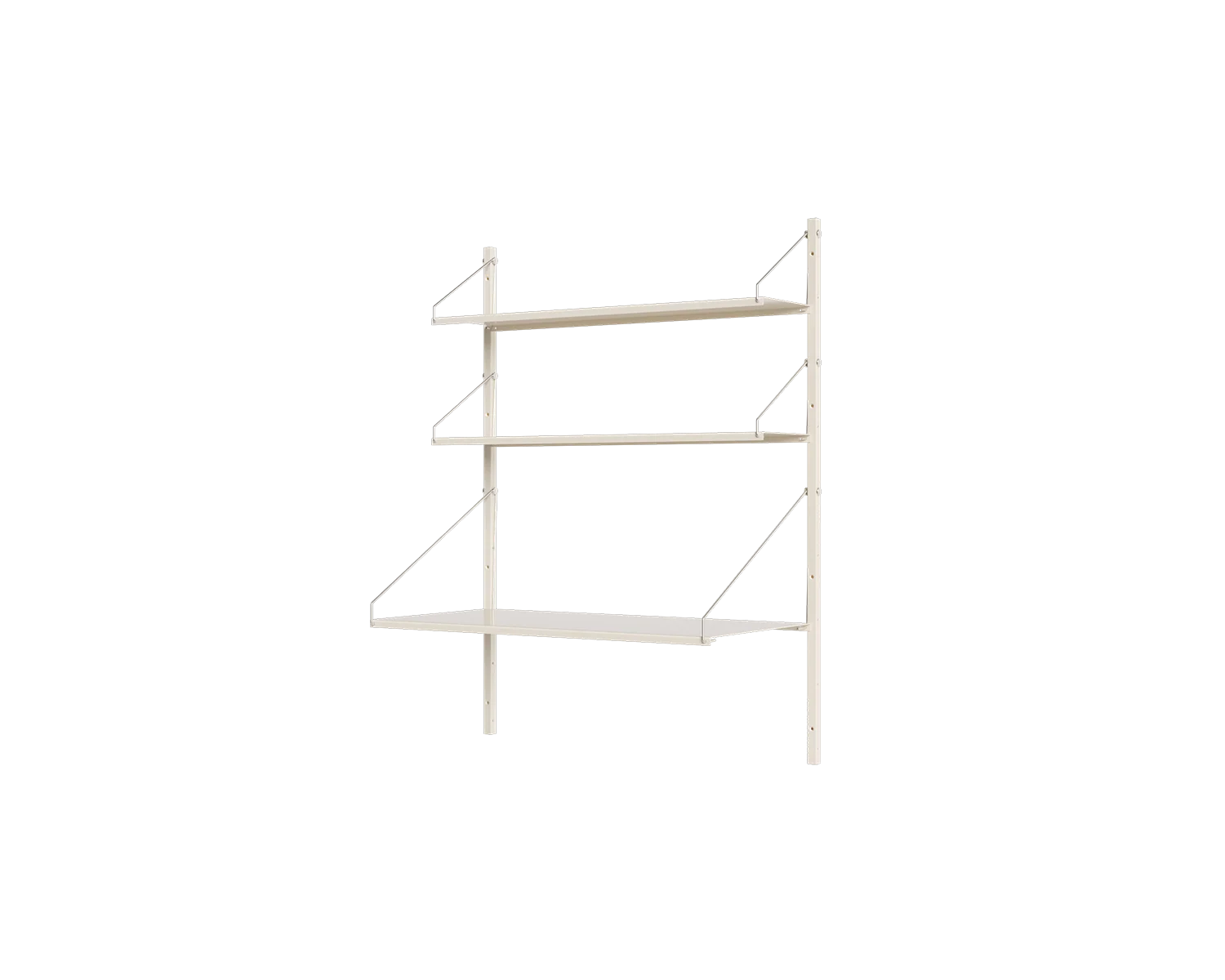 FRAMA - シェルフ ライブラリー デスク セクション | ウォームホワイト スチール | H108.4 / W80