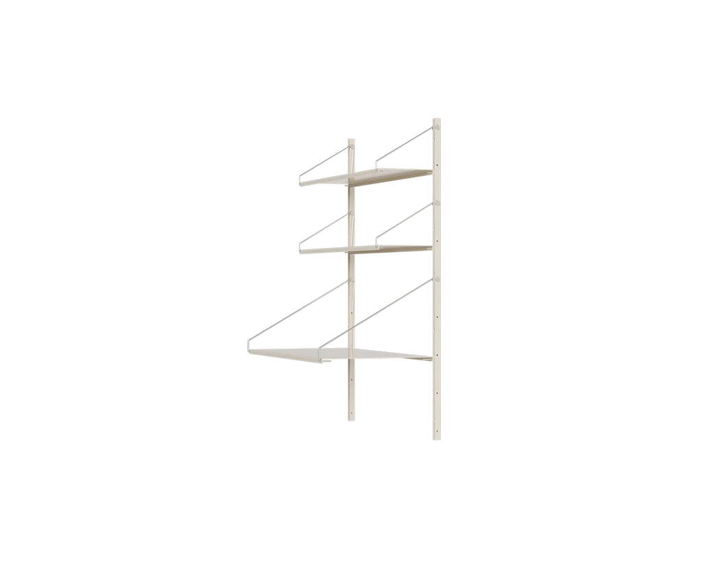 FRAMA - シェルフ ライブラリー デスク セクション | ウォームホワイト スチール | H108.4 / W80