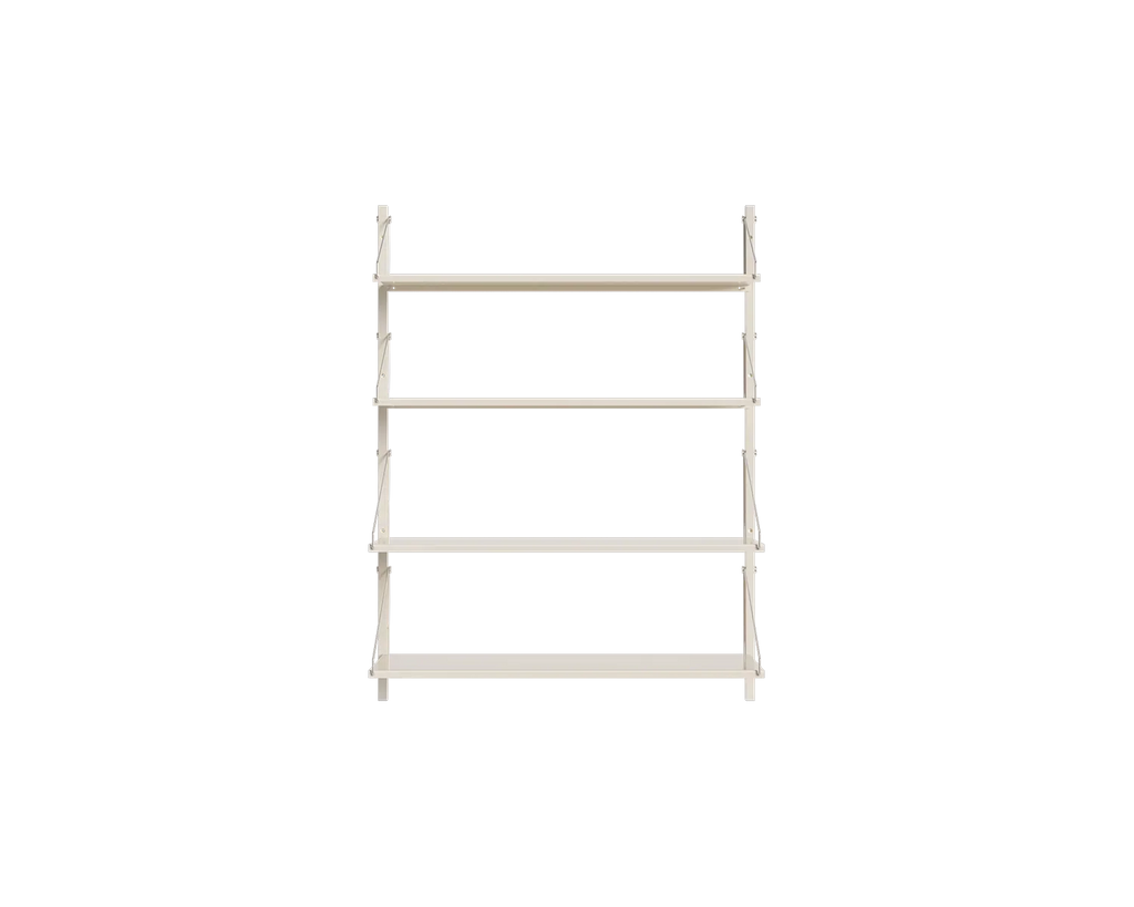 FRAMA - Shelf Library Single Section | Warm White Steel | H108.4 / W80 FRAMA