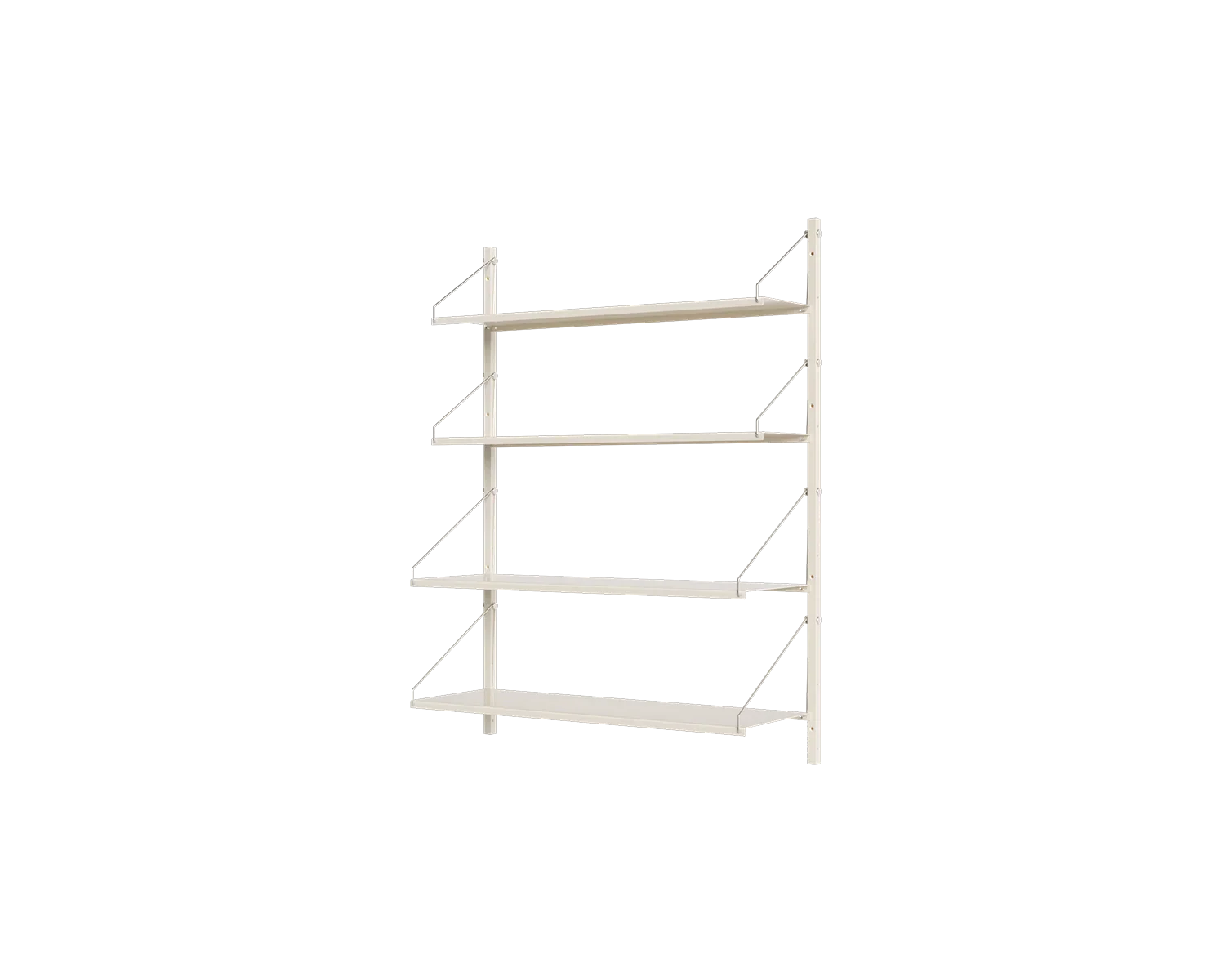 FRAMA - Shelf Library Single Section | Warm White Steel | H108.4 / W80 FRAMA