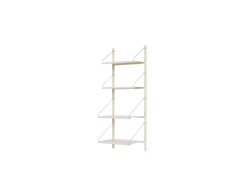 FRAMA - Shelf Library Single Section | Warm White Steel | H108.4 / W40 FRAMA