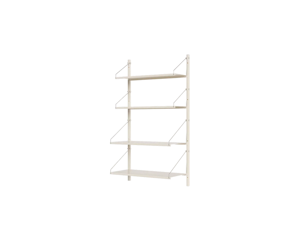 FRAMA - Shelf Library Single Section | Warm White Steel | H108.4 / W60 FRAMA