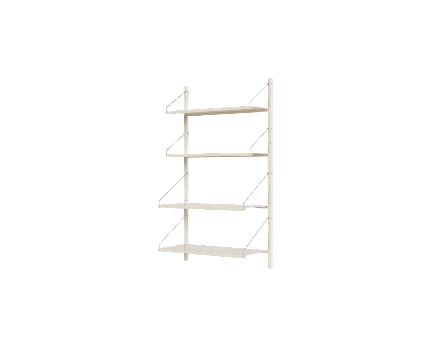 FRAMA - Shelf Library Single Section | Warm White Steel | H108.4 / W60 FRAMA