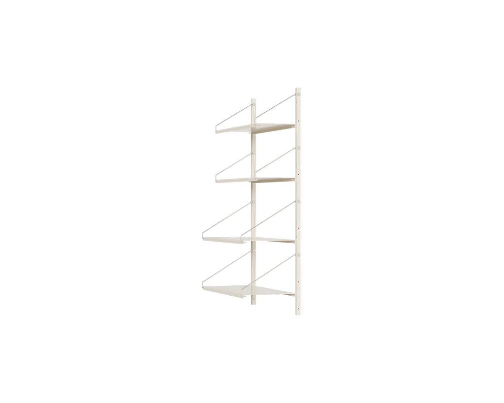 FRAMA - Shelf Library Single Section | Warm White Steel | H108.4 / W60 FRAMA