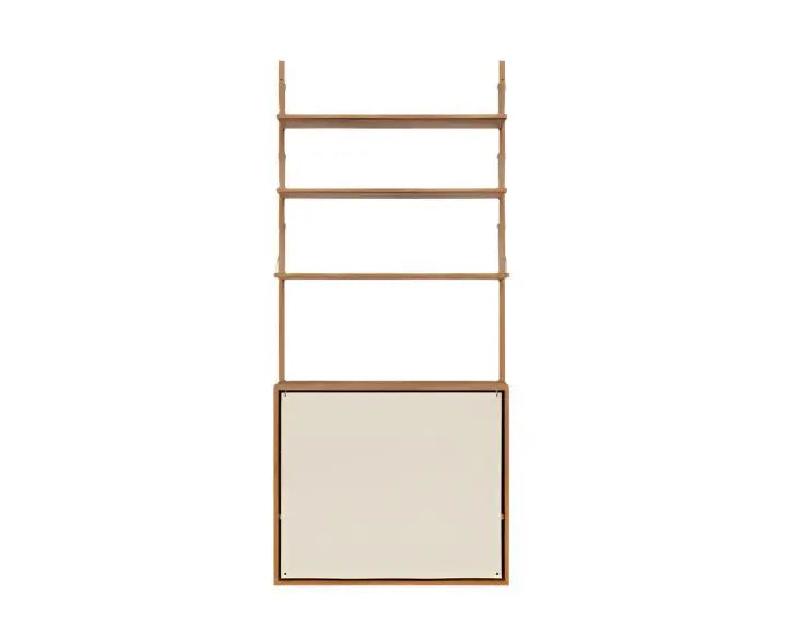 Shelf Library Canvas Cabinet Section | Natural Oak  / Canvas |  H 1852 / W80 Frama