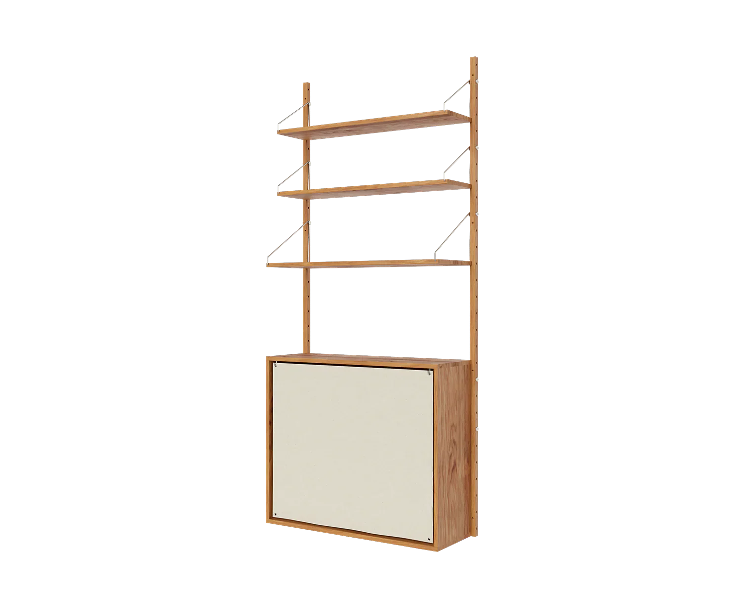 FRAMA - Shelf Library Canvas Cabinet Section | Natural Oak / Canvas | H185.2 / W80 FRAMA