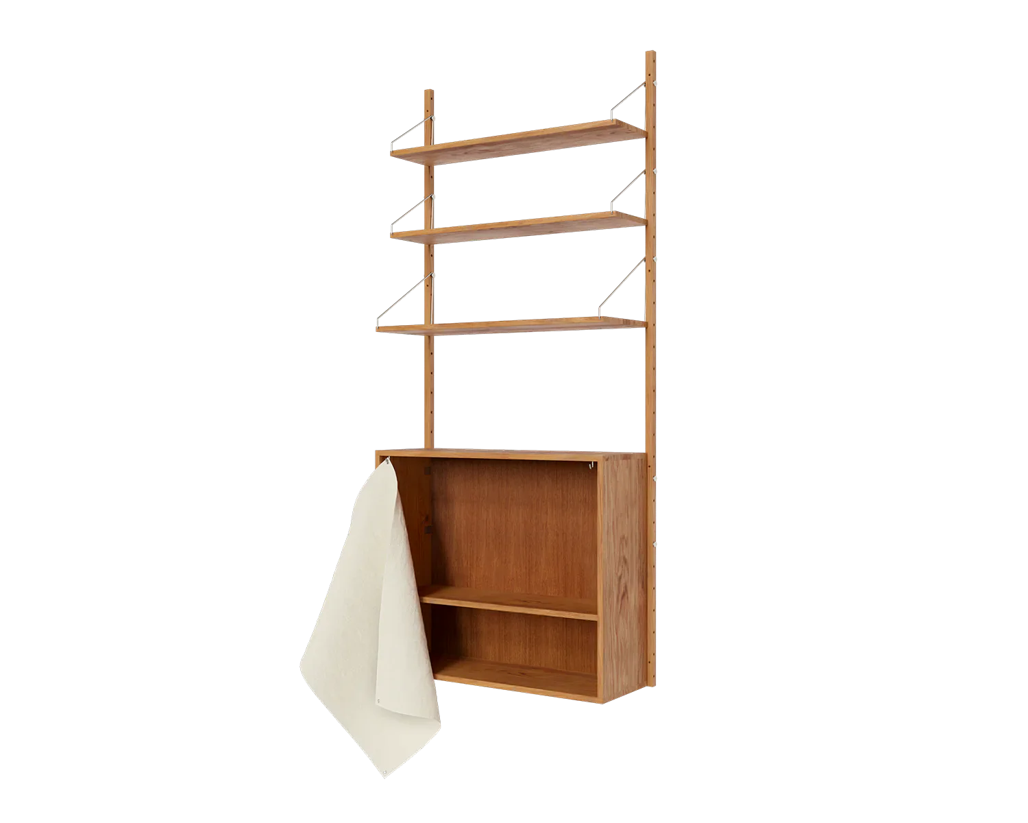 FRAMA - Shelf Library Canvas Cabinet Section | Natural Oak / Canvas | H185.2 / W80 FRAMA