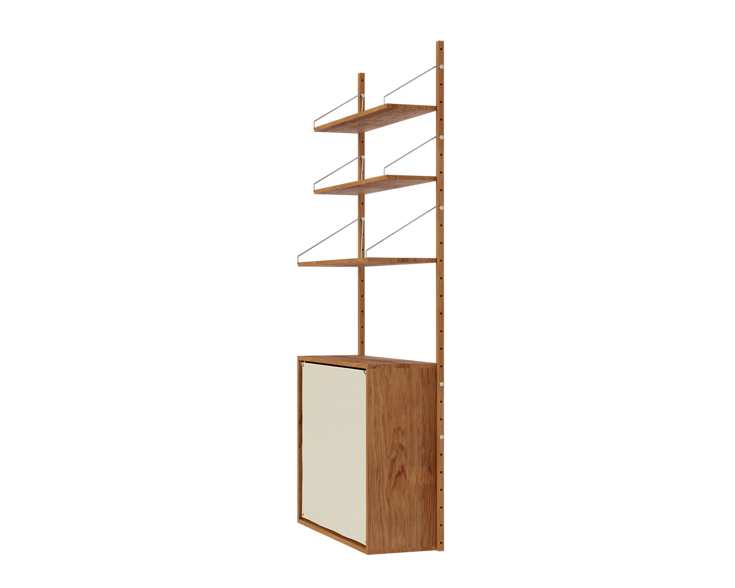 FRAMA - Shelf Library Canvas Cabinet Section | Natural Oak / Canvas | H185.2 / W80 FRAMA