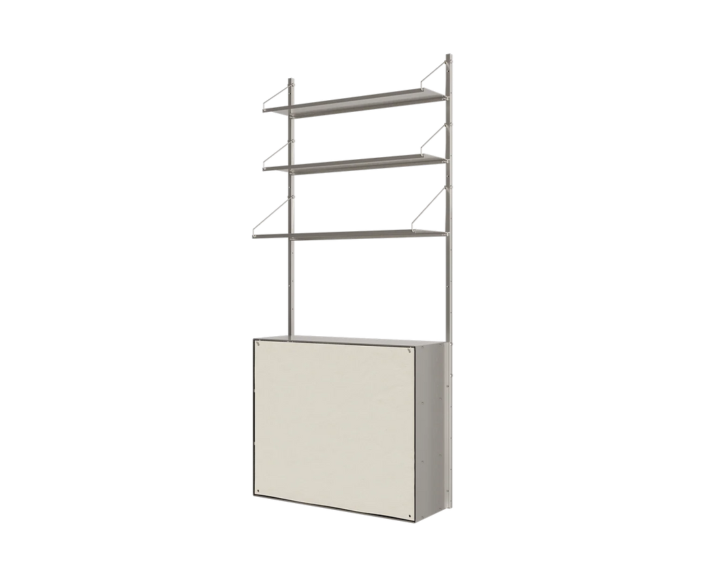 FRAMA - シェルフライブラリー キャンバスキャビネットセクション | ステンレススチール / キャンバス | H185.2 / W80 