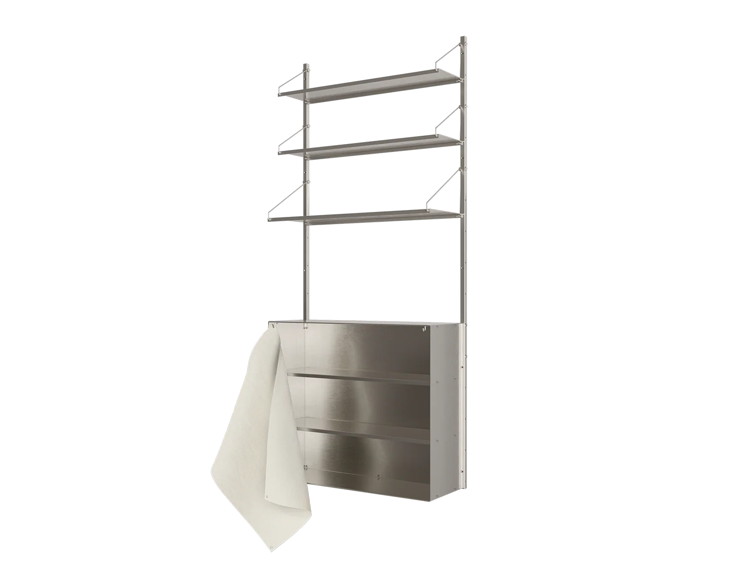 FRAMA - シェルフライブラリー キャンバスキャビネットセクション | ステンレススチール / キャンバス | H185.2 / W80 