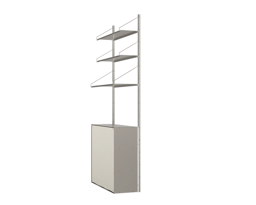 FRAMA - シェルフライブラリー キャンバスキャビネットセクション | ステンレススチール / キャンバス | H185.2 / W80 