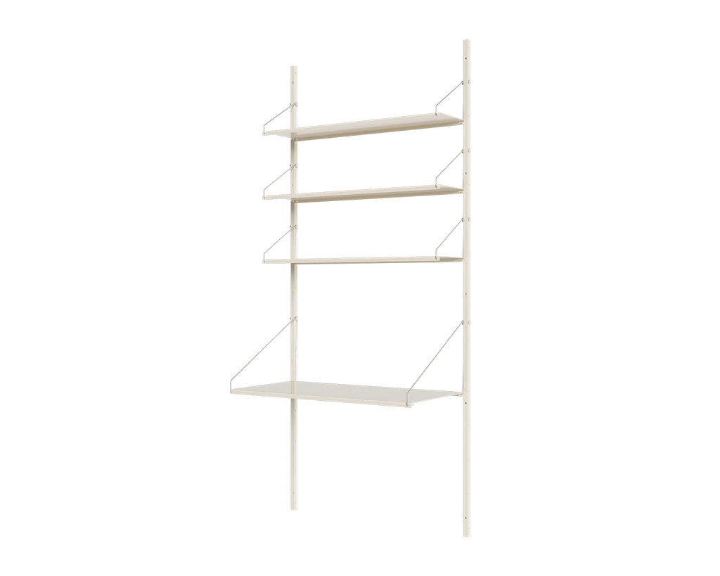 FRAMA - シェルフ ライブラリー デスク セクション | ウォームホワイト スチール | H185.2 / W80