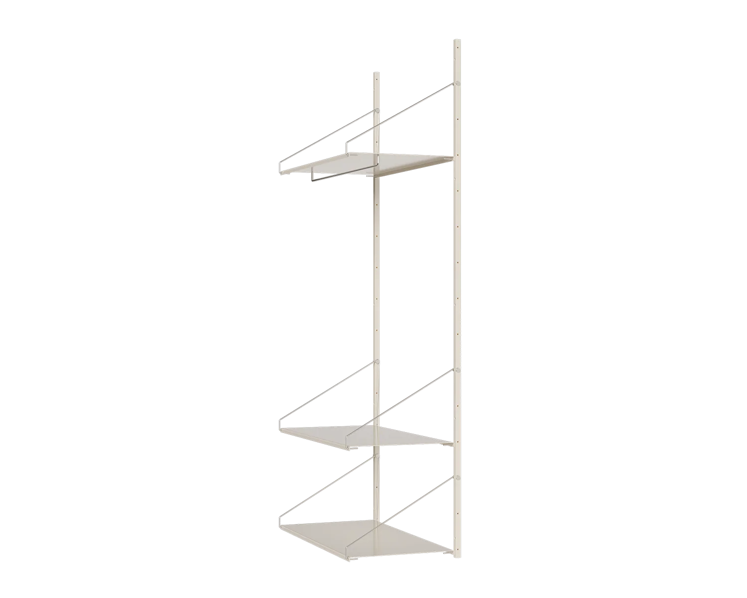 FRAMA - シェルフ ライブラリー ハンガー セクション | ウォームホワイト スチール | H185.2 / W80