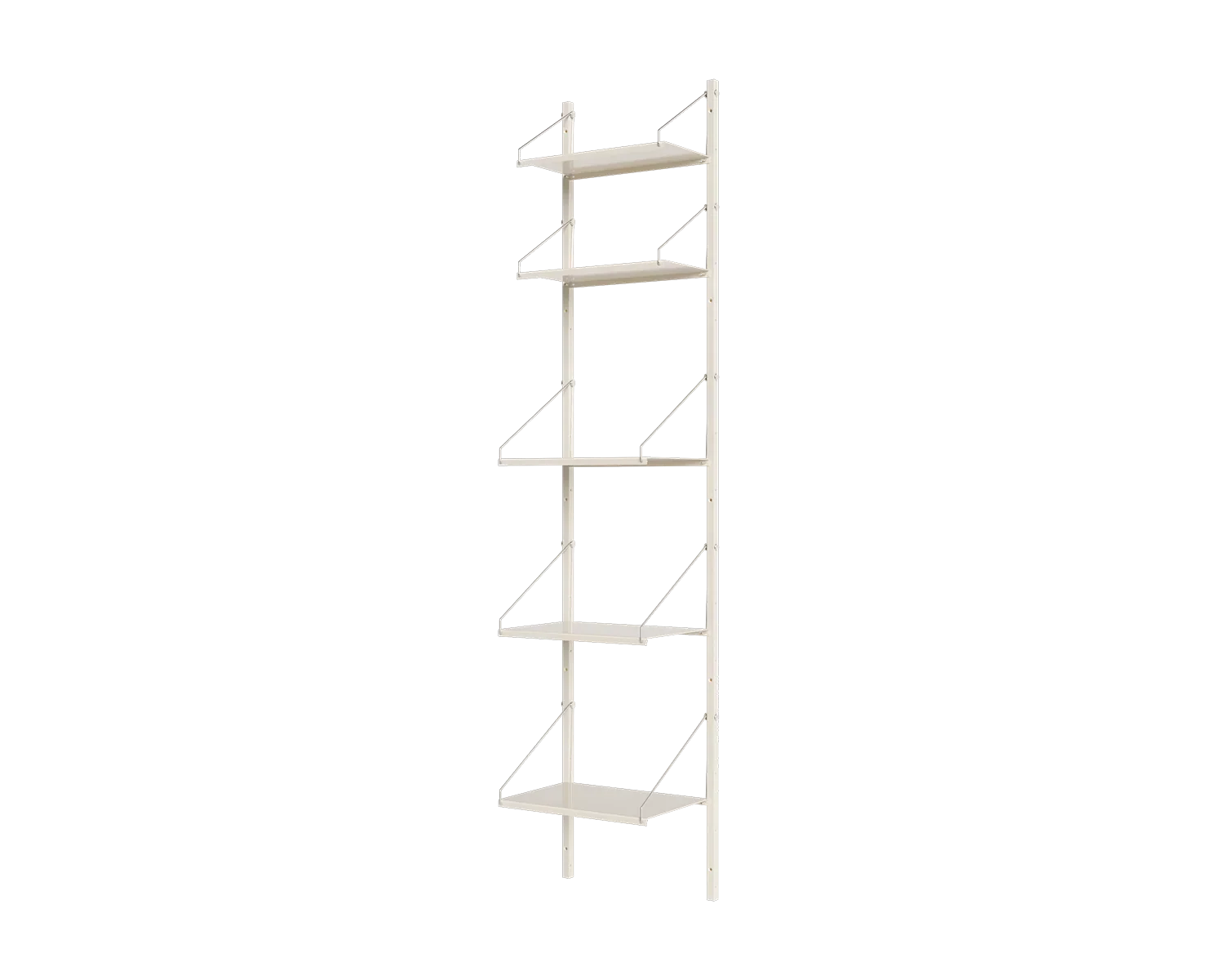 FRAMA - Shelf Library Single Section | Warm White Steel | H185.2 / W40 FRAMA