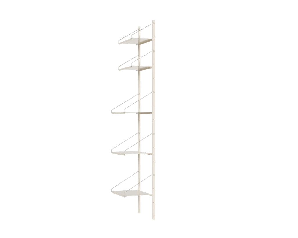 FRAMA - シェルフライブラリー シングルセクション | ウォームホワイトスチール | H185.2 / W40