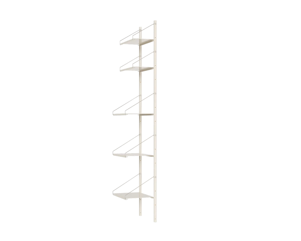 FRAMA - Shelf Library Single Section | Warm White Steel | H185.2 / W40 FRAMA