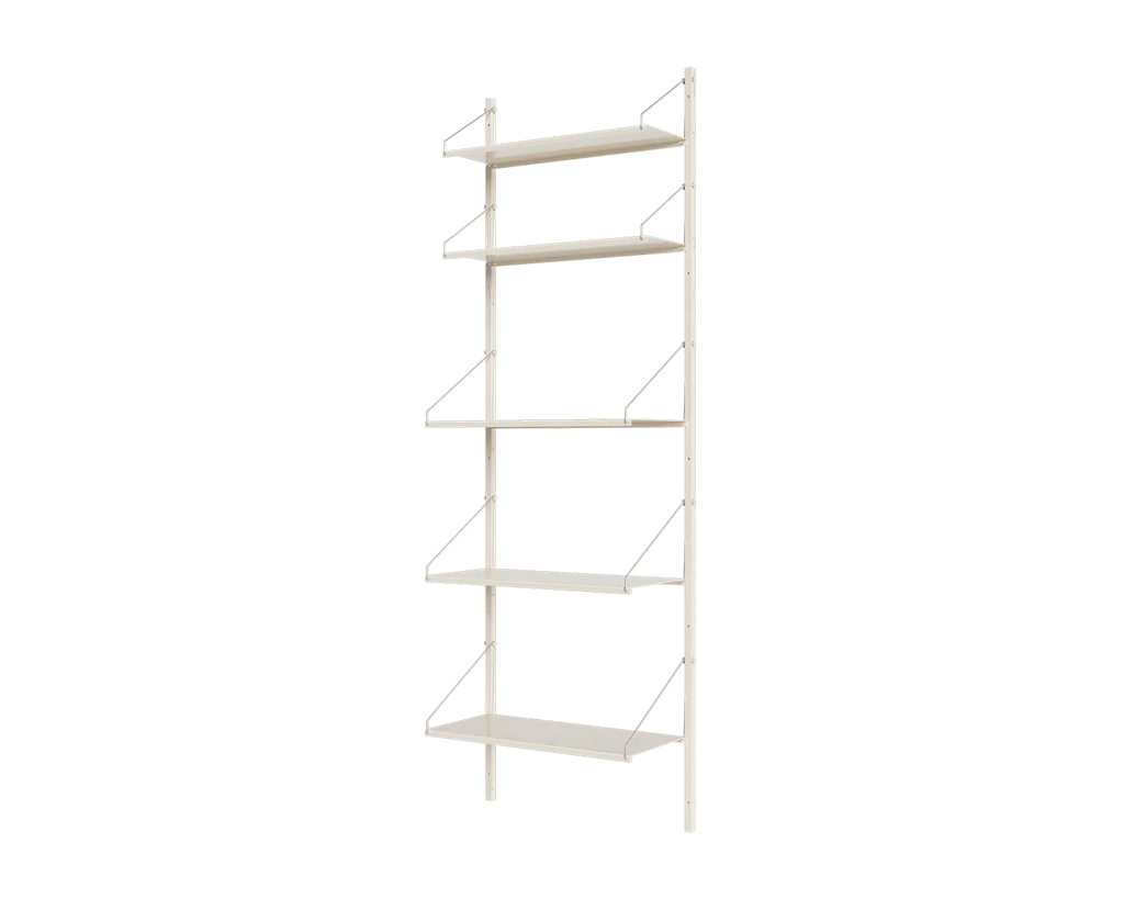 FRAMA - Shelf Library Single Section | Warm White Steel | H185.2 / W60 FRAMA