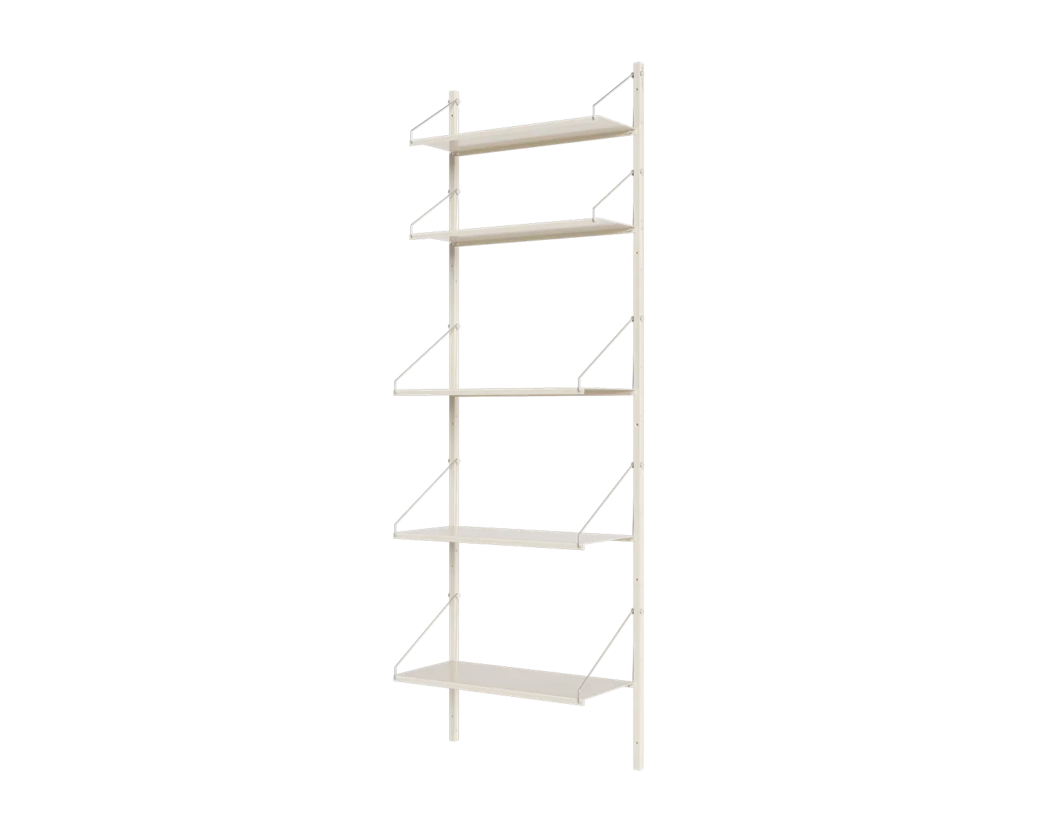 FRAMA - Shelf Library Single Section | Warm White Steel | H185.2 / W60 FRAMA
