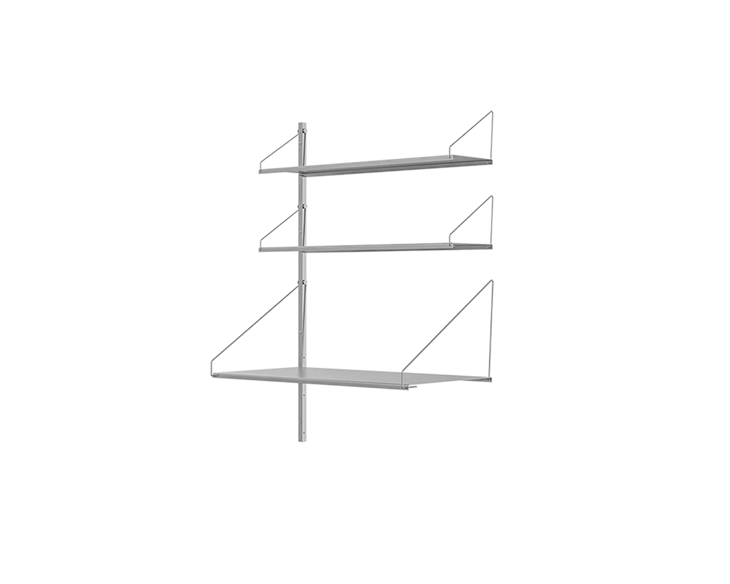 FRAMA - シェルフライブラリ追加デスクセクション | ステンレススチール | H108.4 / W80