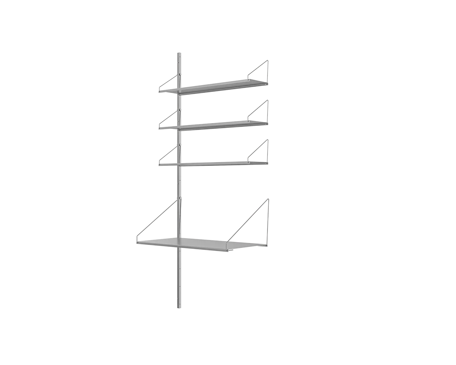 FRAMA - シェルフライブラリアドオンデスクセクション | ステンレススチール | H185.2 / W80
