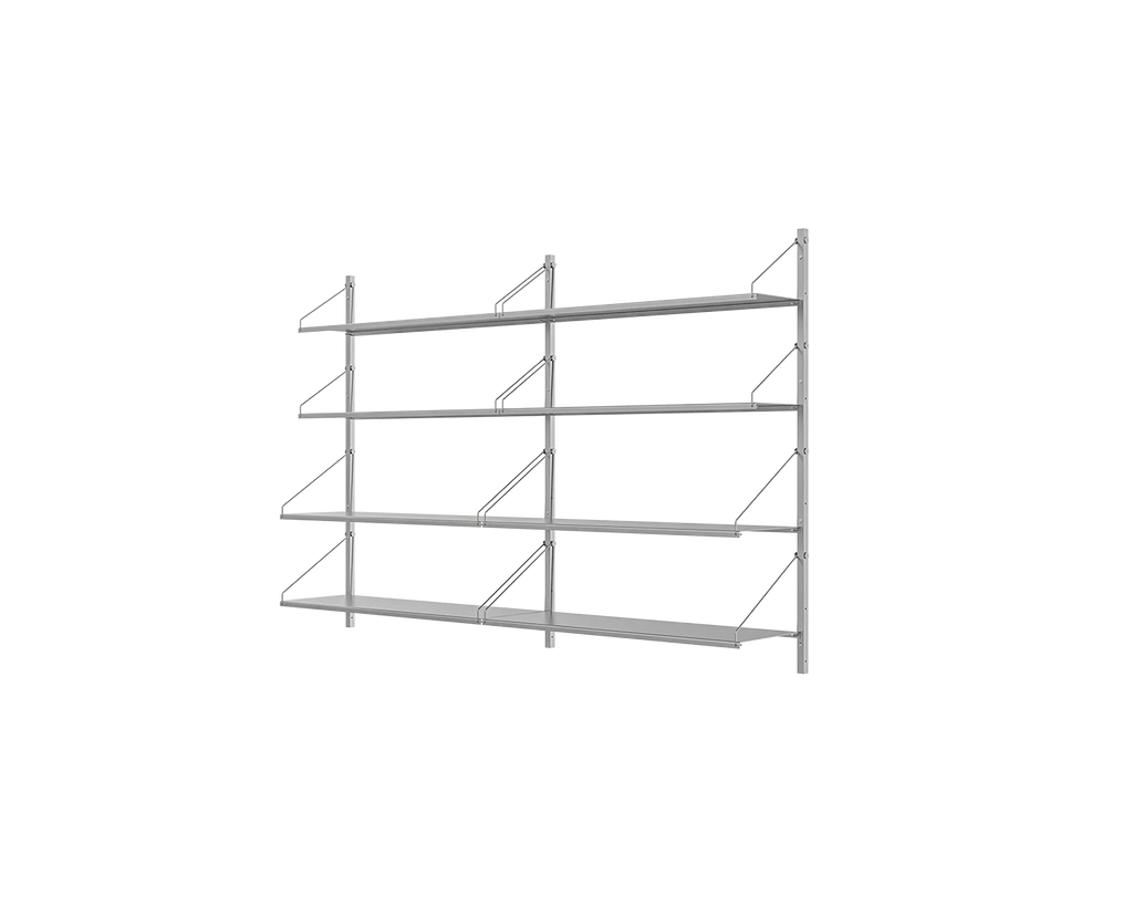 FRAMA - シェルフライブラリー ダブルセクション | ステンレススチール | H108.4 / W80