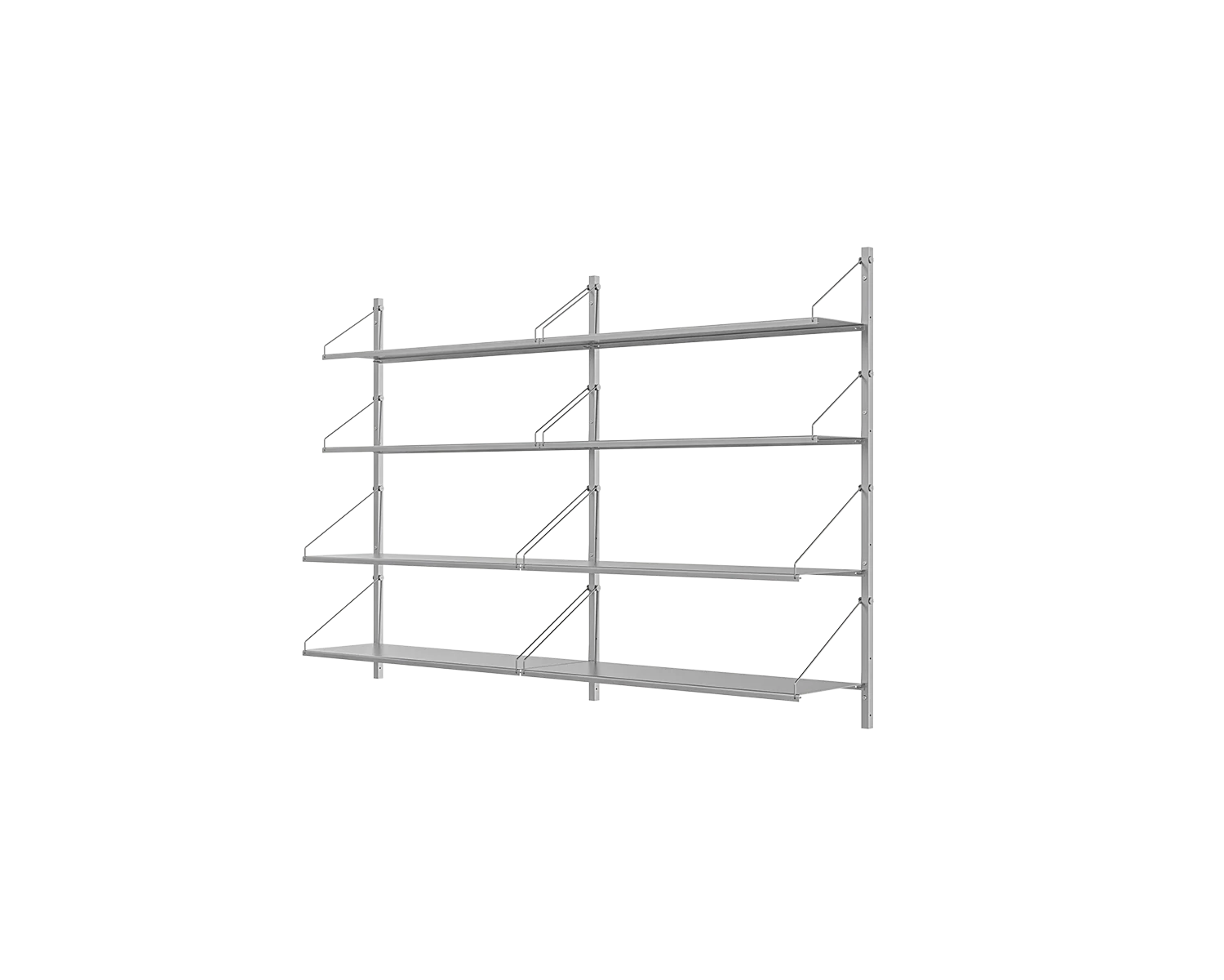 FRAMA - シェルフライブラリー ダブルセクション | ステンレススチール | H108.4 / W80