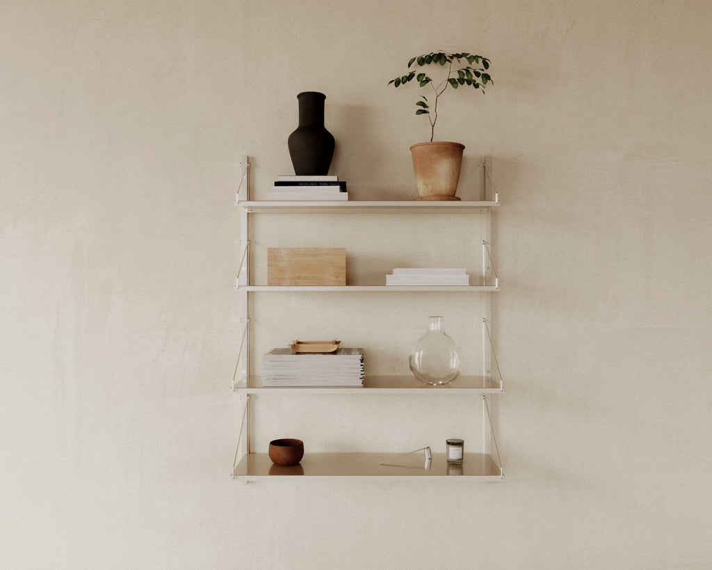 FRAMA - Shelf Library Single Section | Warm White Steel | H108.4 / W80 FRAMA