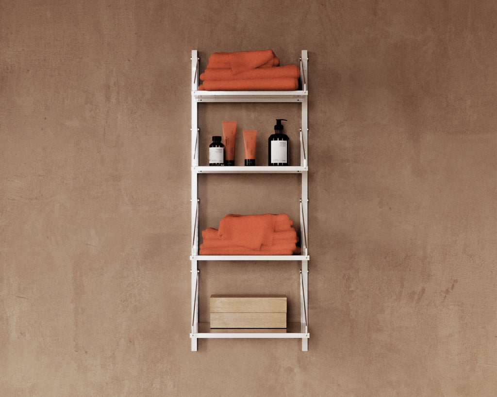 FRAMA - シェルフライブラリー シングルセクション | ウォームホワイトスチール | H108.4 / W40