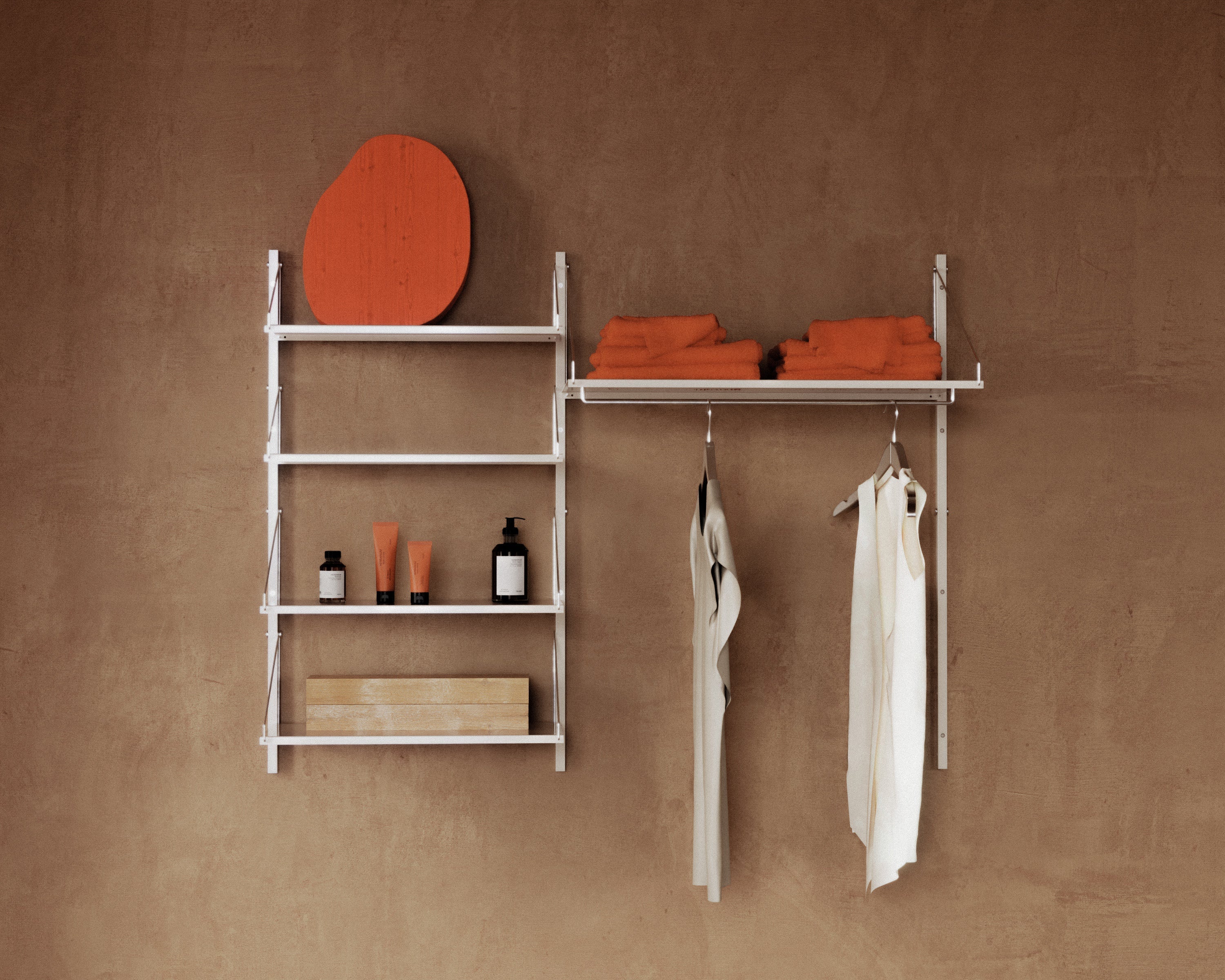 FRAMA - Shelf Library Hanger Section | Warm White Steel | H108.4 / W80 FRAMA