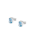 AQUA EMERALD CUT STUD EARRINGS HATTON LABS