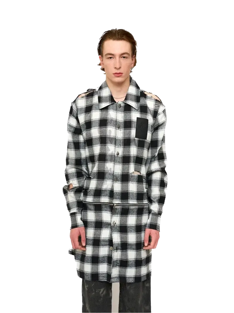 Reversible Distressed Flannel shirt Fine Chaos