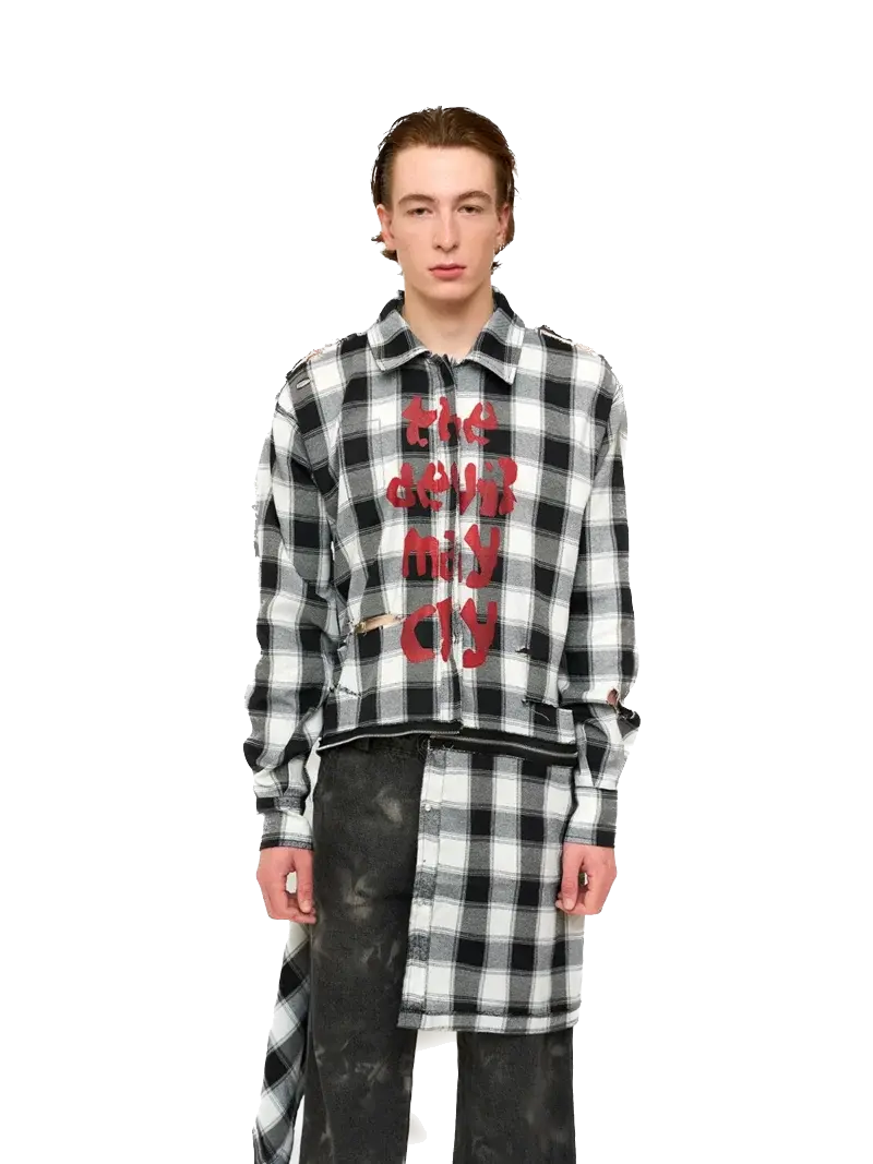 Reversible Distressed Flannel shirt Fine Chaos
