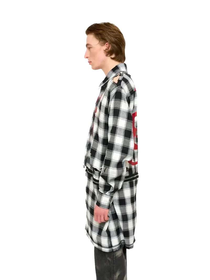 Reversible Distressed Flannel shirt Fine Chaos