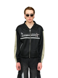 Dreamers Lounge Tracksuit Top - Black Fine Chaos