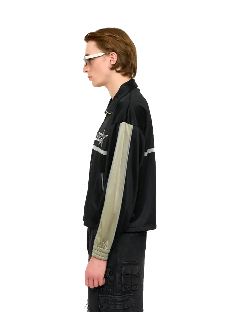 Dreamers Lounge Tracksuit Top - Black Fine Chaos