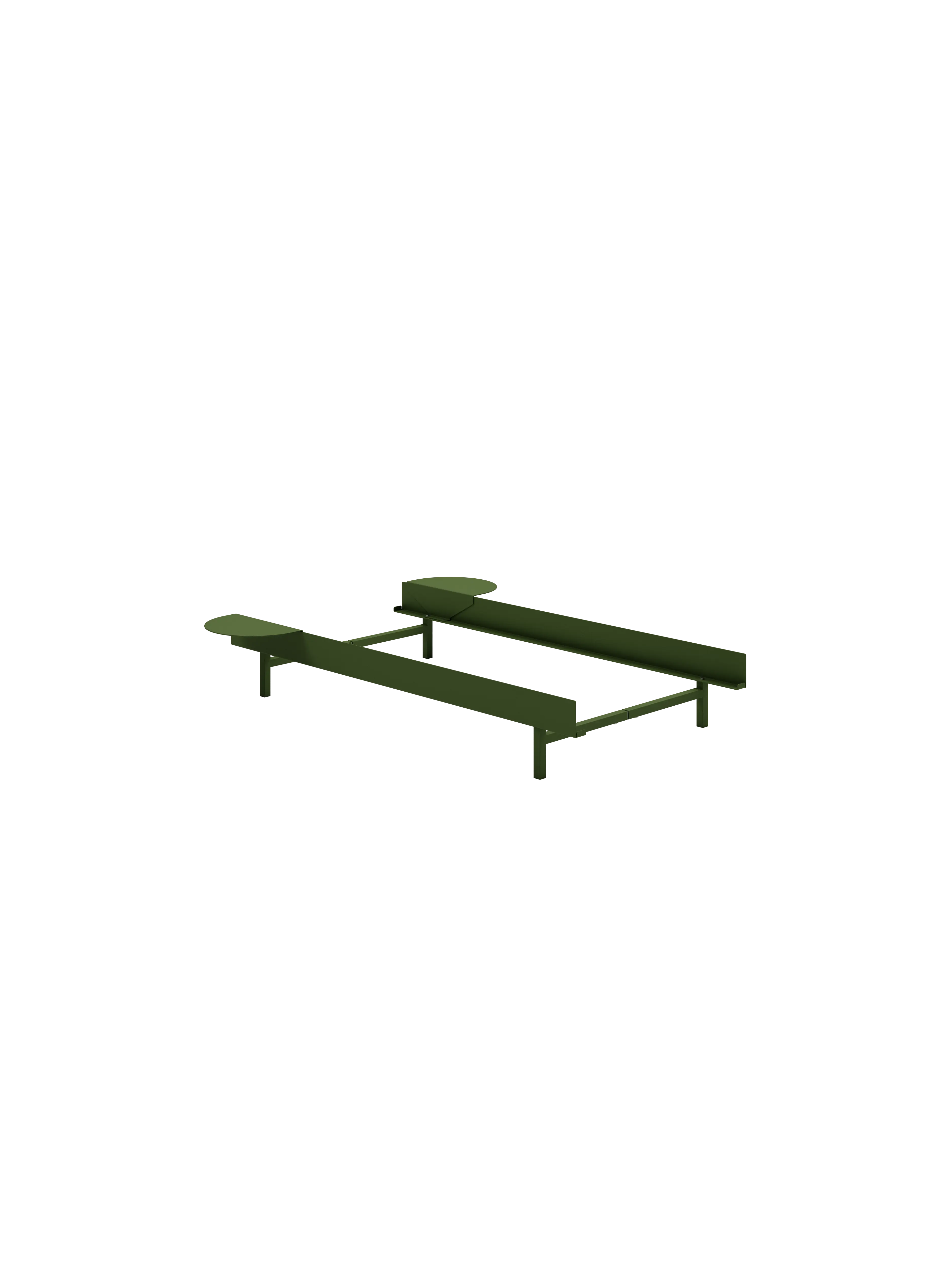 Bed 90 - Pine Green Low MOEBE