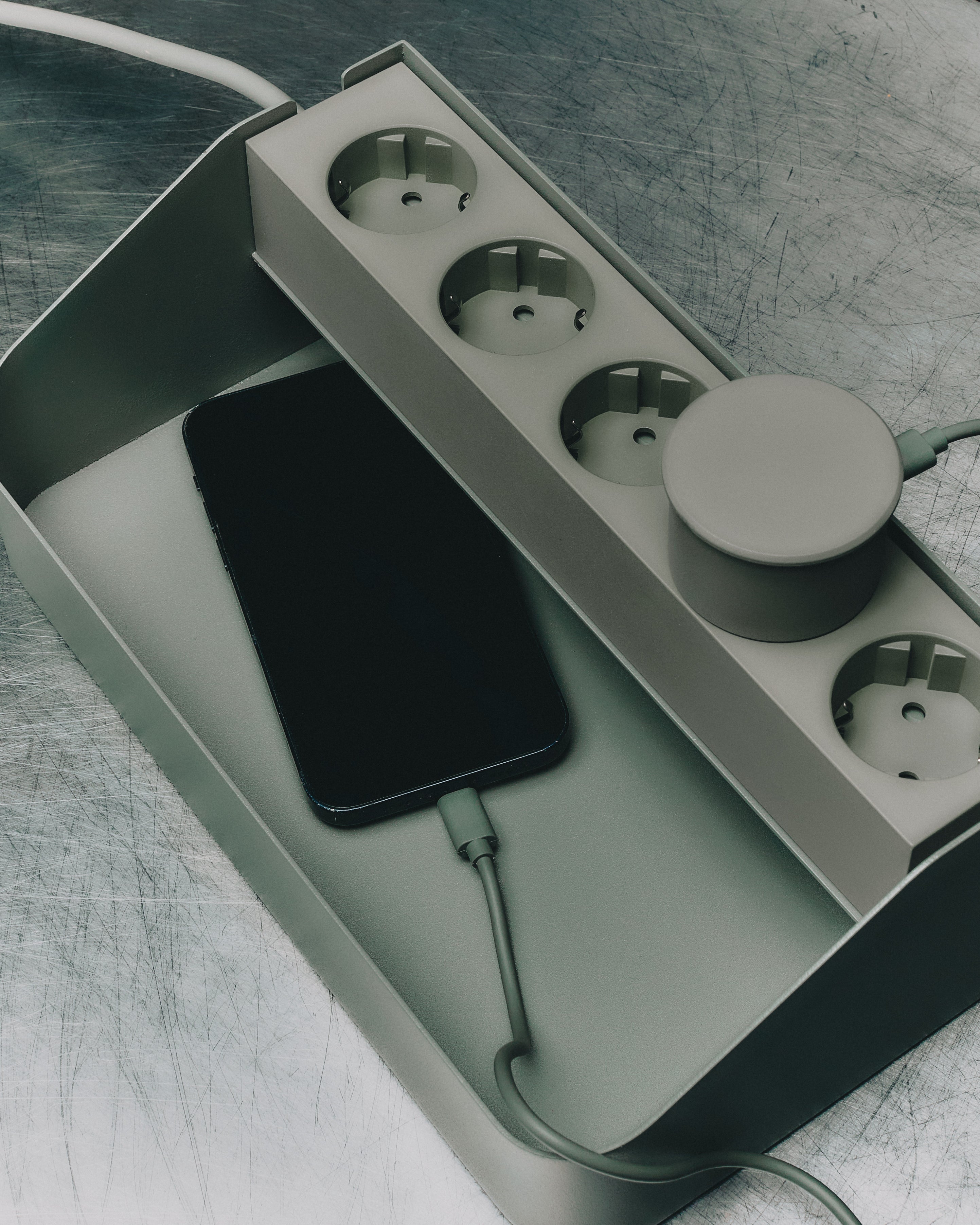 Power Tray - Mossy Green Pedestal