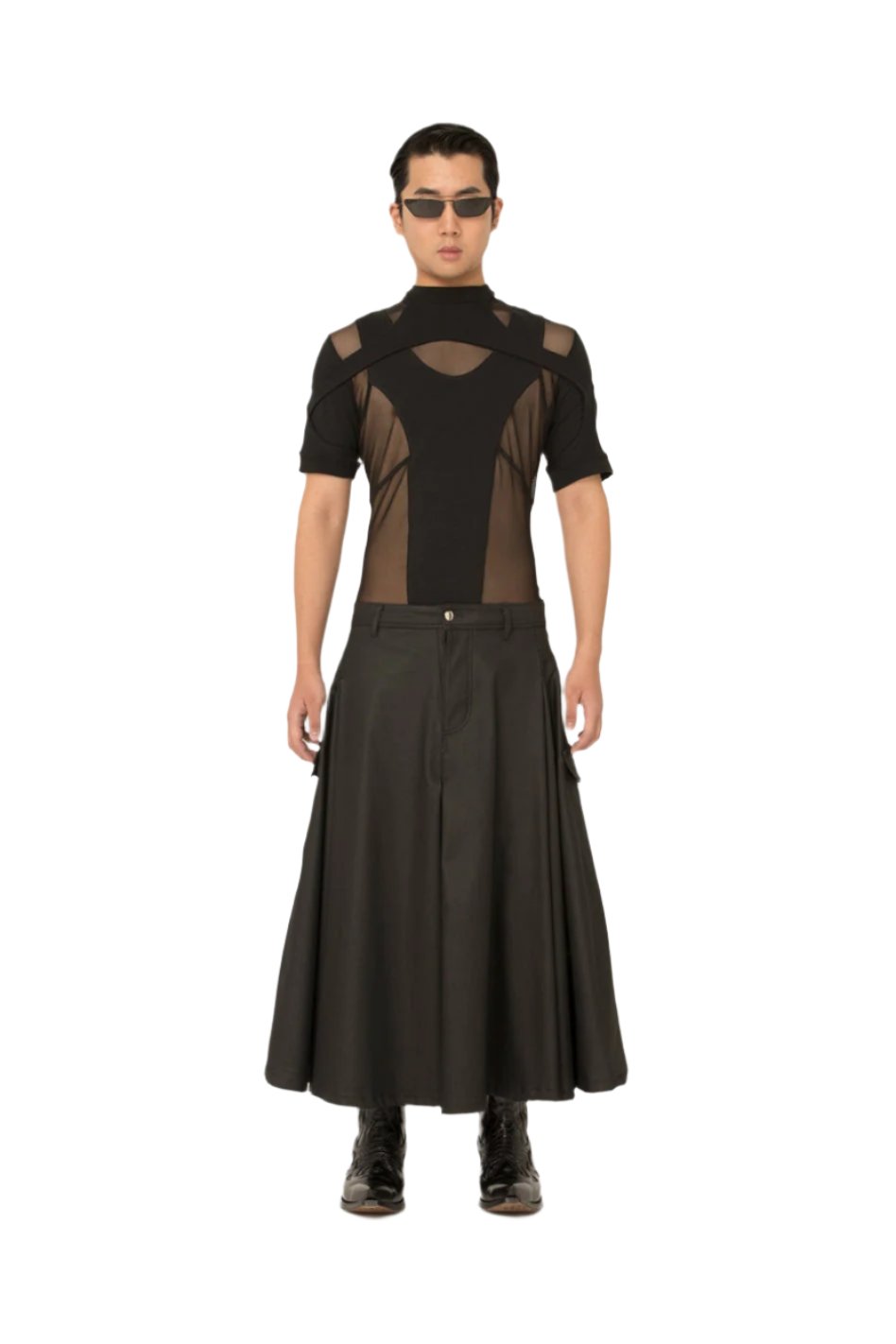 Denim Pleated Skirt JNORIG