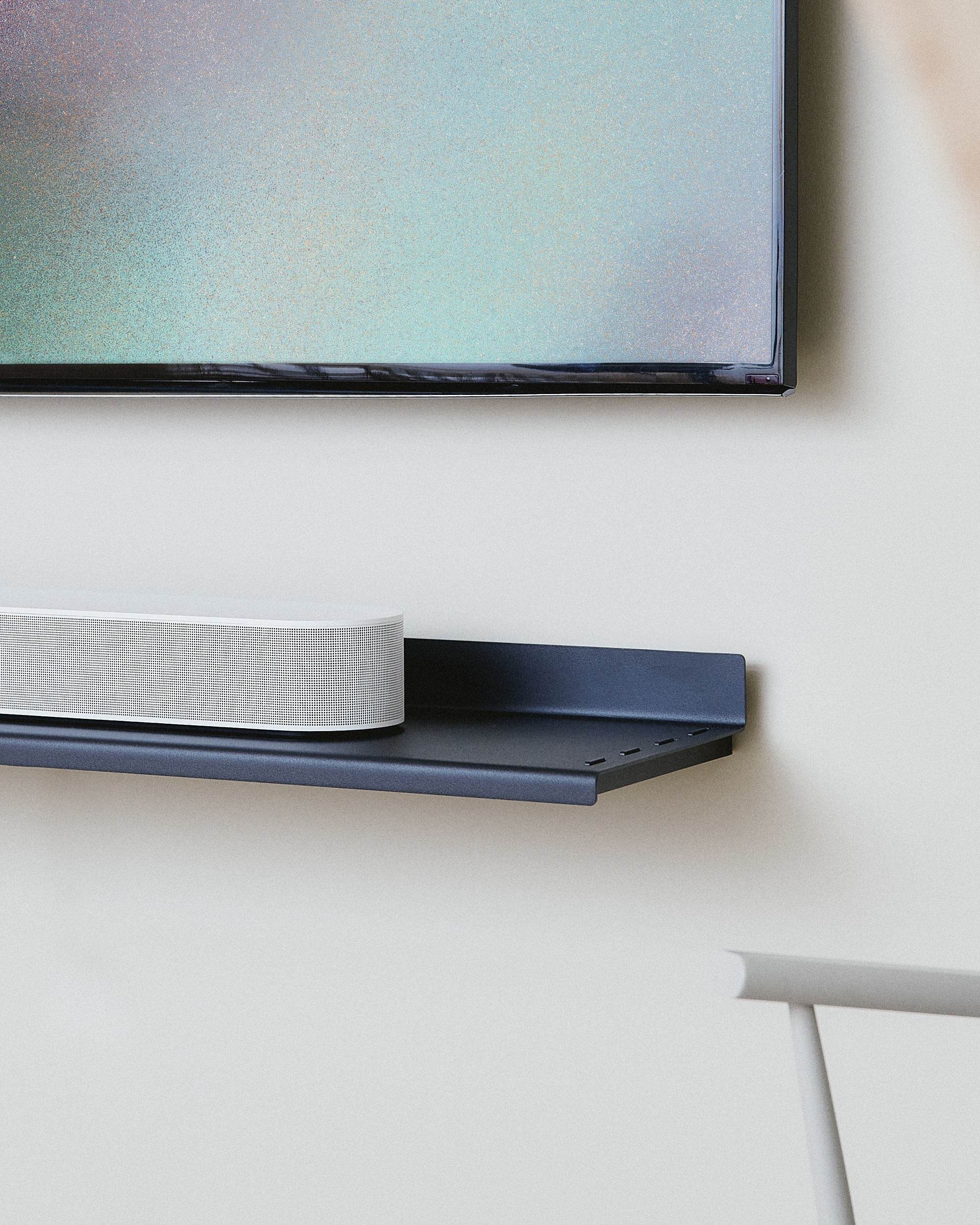 Soundbar Shelf 100 - Snow Mushroom Pedestal