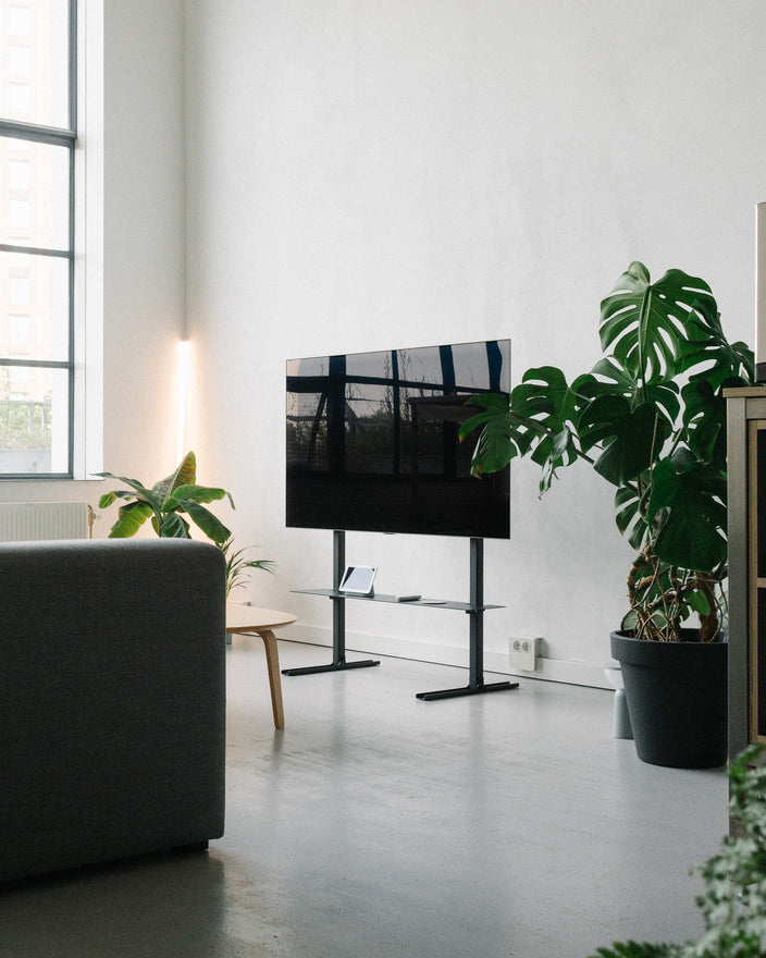 Straight Tall Stand - Charcoal Pedestal