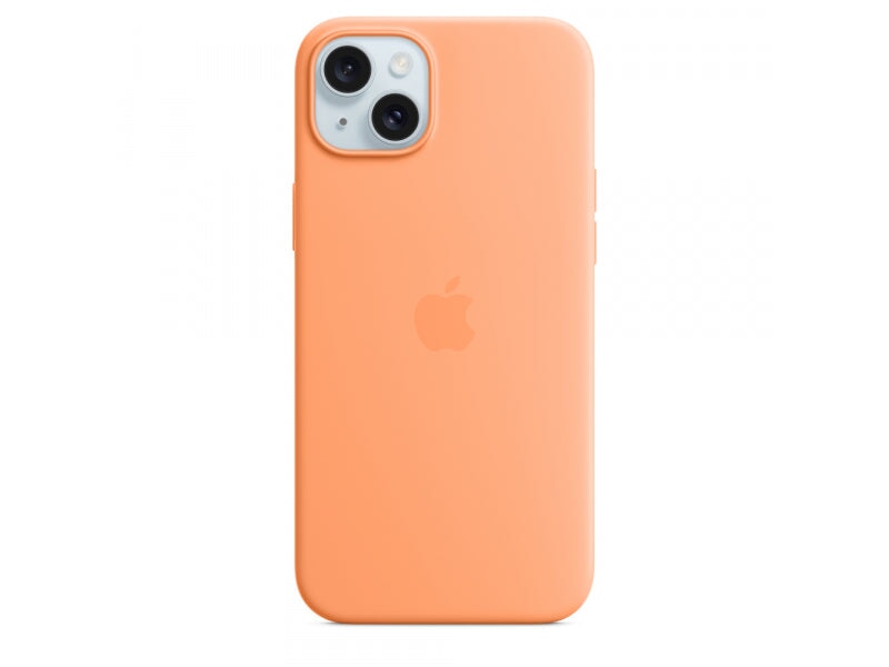 Apple Apple iPhone 15 Plus Silicone Case with MagSafe Orange Sorbet Accessories Mobile Computing 