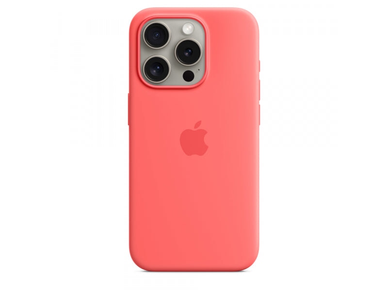 Apple Apple iPhone 15 Pro Silicone Case with MagSafe Guava Accessories Mobile Computing 