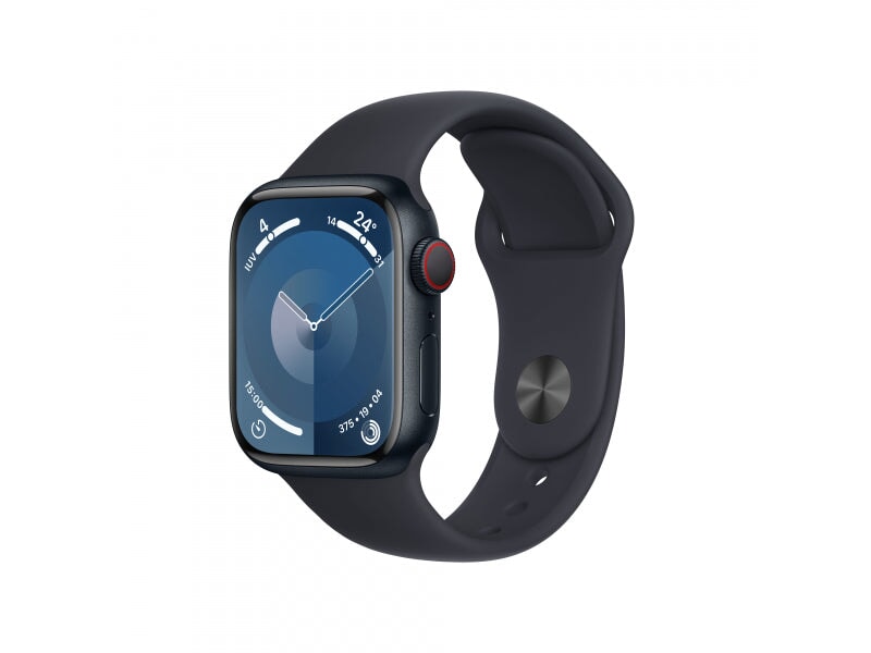 Apple Apple Watch S9 Alu. 41mm GPS+Cellular Midnight Sport Band M/L Wearables 
