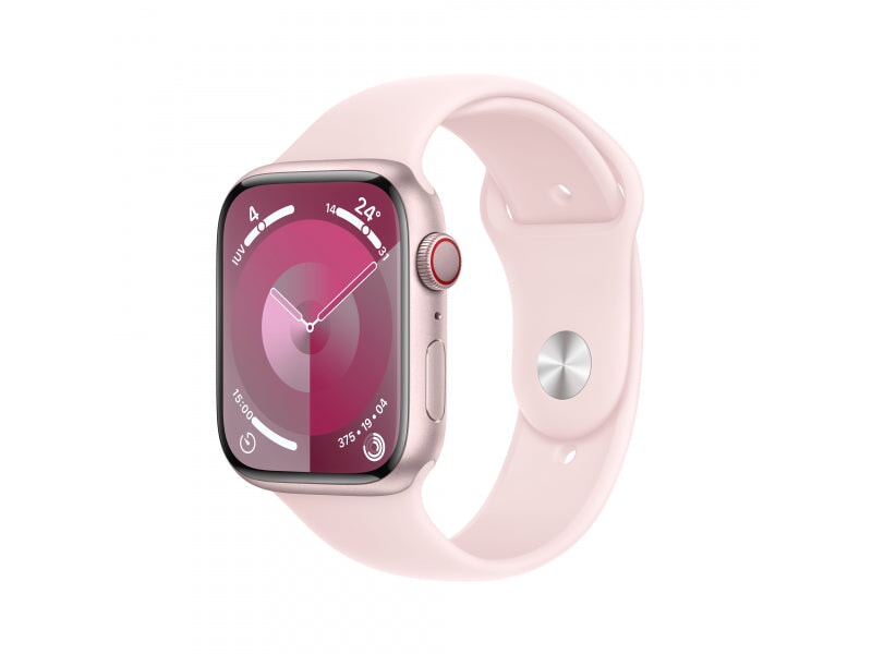 Apple Watch S9 アルミニウム。 45mm GPS + セルラー ピンク スポーツ バンド M/L MRML3QF/A